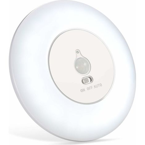 Motion Sensor LED Ceiling Light Battery Operated 6000K Wireless Ceiling Lamp for Closets Wardrobe Basement Pantry Staircase