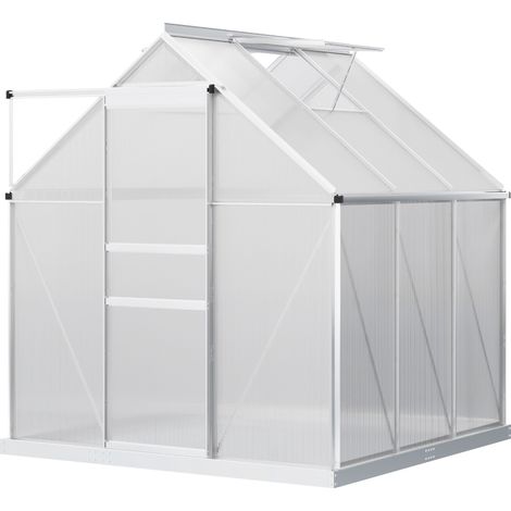 190 x 190cm Walk-In Polycarbonate Greenhouse