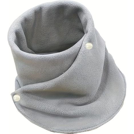 Cache-cou élégant à pression épais pour femmes et hommes - Beige/Noir/Blanc/Marron, chaleur hivernale, col souple coupe-vent, sans taille (1/5)