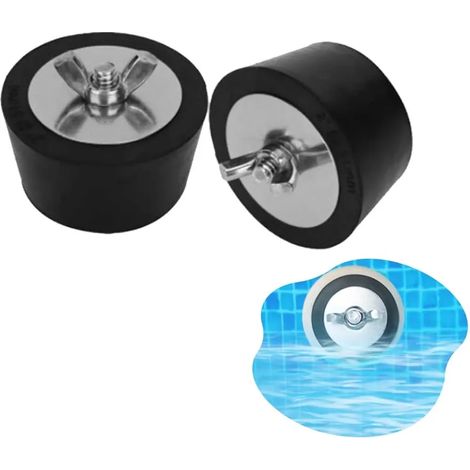 Bouchon de Piscine d hiver 2 Bouchons d hiver en Acier Inoxydable pour Piscine avec boulons en Acier Inoxydable pour Buses d entrée (1/5)