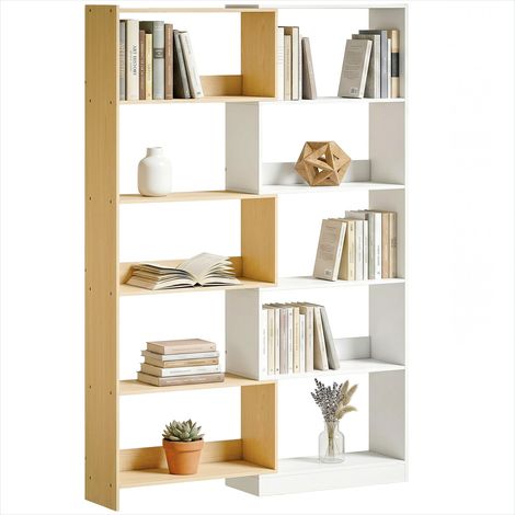 Bibliothèque Meuble de rangement 5 étagères rotatif 350° (1/5)