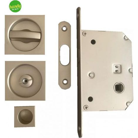 Kit scorrevole Frosio Bortolo quadro ottone satinato (1/2)