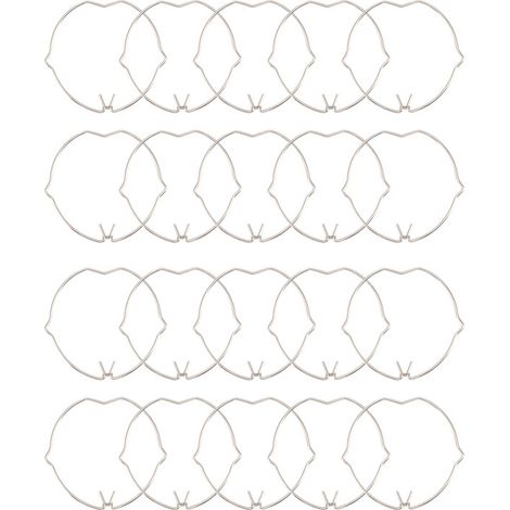 Confezione da 20 clip di fissaggio a molla per faretti da incasso MR16, superficie liscia, finitura pulita.