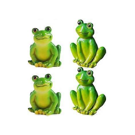 4er-Set Mini-Froschfiguren, Garten- und Landschaftsdekorationen