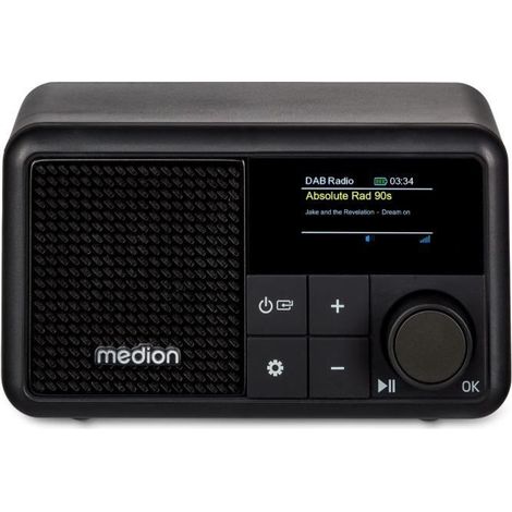 Mini radio - MEDION - DAB/FM - Mono 2 W RMS - Noir (1/5)