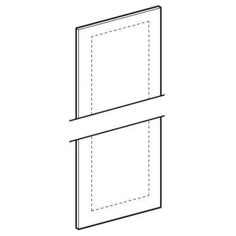 GE Tür mit Spiegel ohne Griff, weiß Smyle eckig Seitenschrank, B: 36cm (1/2)