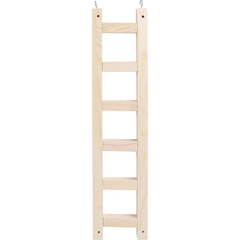 Échelle en bois pour perroquet avec balançoire, support d'entraînement pour oiseaux (1/5)