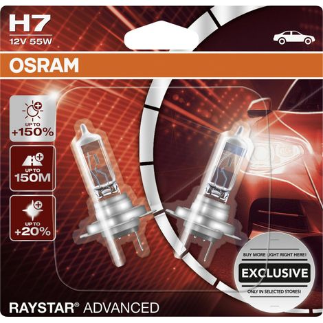 Osram Halogenlampe H7 Raystar Advanced  +150% 12V 60/55W Beleuchtung