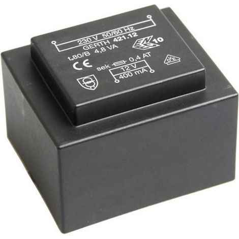 Gerth PT420901 Transformateur pour circuits imprimés 1 x 230 V 1 x 9 V/AC 4.80 VA 533 mA V050771 (1/2)