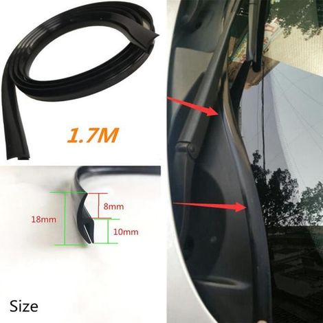 1.7M bande de caoutchouc noir de garniture de joint de pare-brise avant de voiture automatique universelle