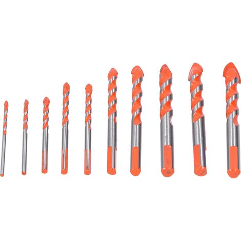 Ensemble de 10 forets multifonctionnels triangulaires pour bois, de 3 à 16 mm (3/4/5/6/8/10/12/14/16 mm). (1/5)