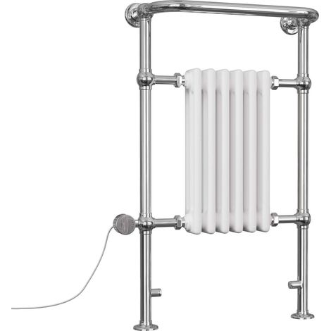 Arundel - White Traditional Electric Towel Rail H963mm x W583mm 500w Thermostatic (1/3)
