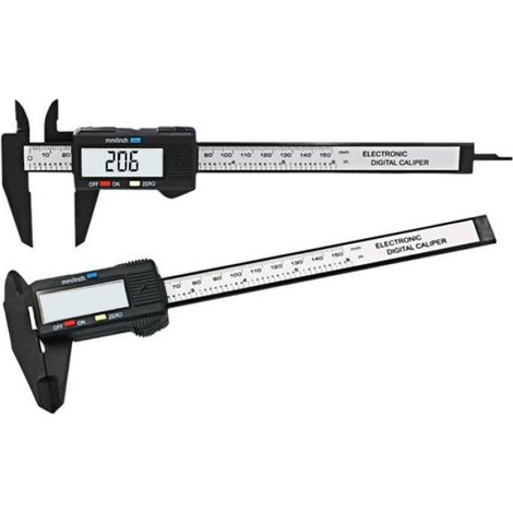 Règle de mesure numérique 6 pouces en fibre de carbone, précision ±0.1mm, outil de mesure pour bricolage et travaux manuels (1/4)