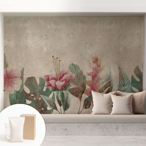 Carta Da Parati - Murale Alla Moda Decorazione - Camera Da Letto - Con Colla Gratuita Flora delicata 208x146 cm (1/5)