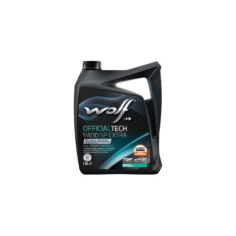 Wolf – Huile moteur OFFICIALTECH 5W30 SP EXTRA 1049360 – Bidon 5 litres – Protection moteur et économie de carburant – Compatible GM/Opel