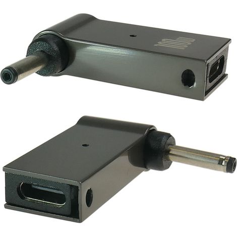 USB-C-Adapter zur Stromversorgung eines Laptops mit einer 3,0 x 1,0 mm-Buchse