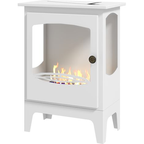Cheminée Bioéthanol 7000BTU Acier Réservoir 0,9L 3H 39x26x54 cm Noir