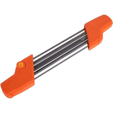 2 in 1 Metallkettensägen-Kettenfeilenschärfer, 4,8 mm, orange Farbe