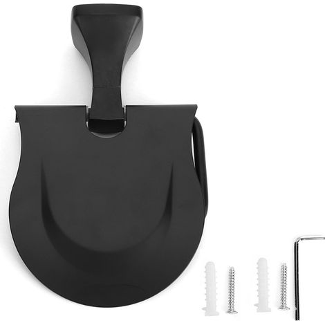 Support Pour Rouleau De Papier Toilette - Couverture Étanche - En Aluminium - Fixation Murale - Noir Mat - 1 Pièce (1/5)