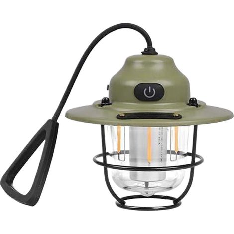 Lanterne de camping LED - 4 modes d'éclairage, rechargeable, lanterne suspendue, lampe de secours étanche pour le camping et la randonnée