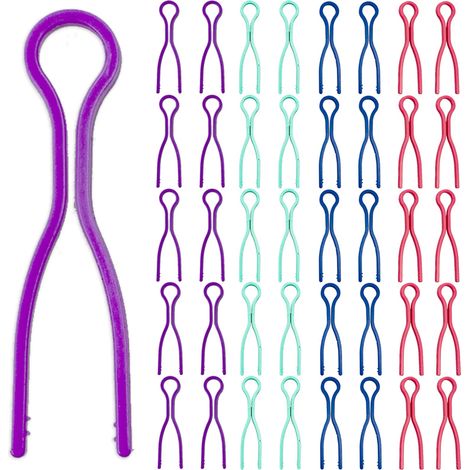 Pinces de Canette, 20 Pièces Pinces Bobines Fil, Pinces à Bobines de Fil, Suppot de Bobine en Plastique Clips à Canette, Pote-Bobines Pote Fil Canette Clips