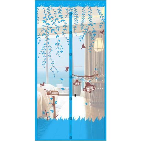 Moustiquaire Fenetre Magnetique Moustiquaire magnétique à Fermeture Automatique (bleu,120 220cm) (1/5)