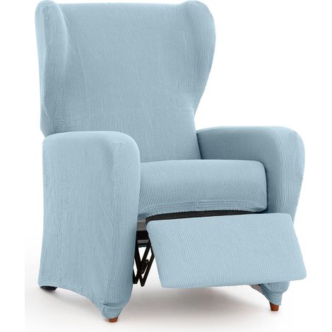 Housse de Fauteuil de Relaxation Universelle et Polyvalente - Couleur Bleu Ciel - Protecteur Facile à Placer pour Dossier, siège et accoudoirs (1/5)