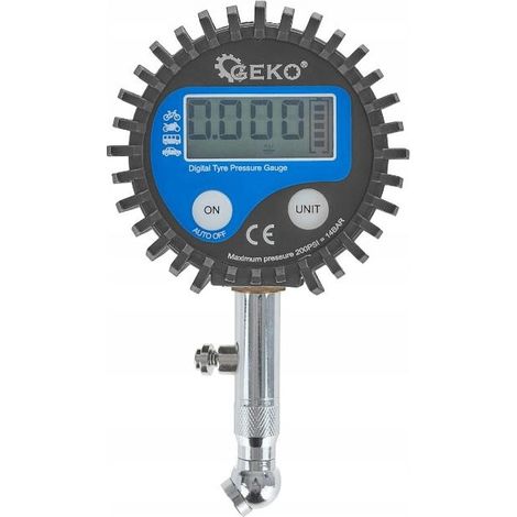 Geko Digitales Manometer Schwarz mit LCD-Display (1/3)