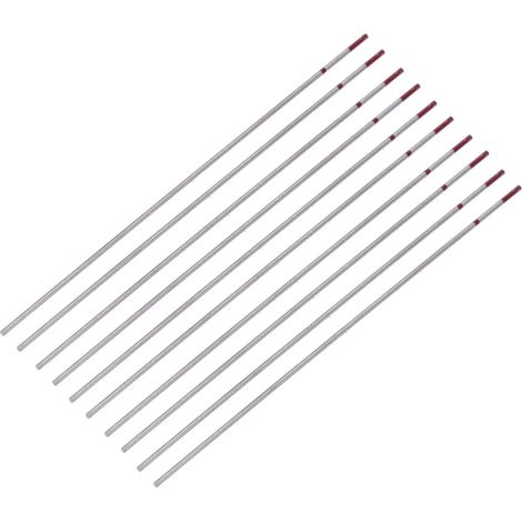 Kit de 10 électrodes en cérium-tungstène, pointe de soudage à l'arc sous argon de 150 mm, pour la maintenance mécanique industrielle (1,6 mm / 0,06 po). (1/5)