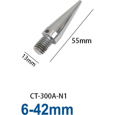 Convient pour les diamètres de 10 à 42 mm. L'aiguille d'expansion de tube hydraulique manuelle est utilisée avec une tête d'expansion de 45 à 54 mm, et les têtes d'expansion ont un diamètre de 10 à 42 (1/5)