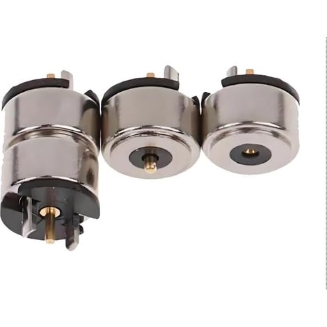 Lot de 5 connecteurs magnétiques à 2 Broches de 8 mm en cuivre argenté et PVC pour Charge et Alimentation CC (mâle/Femelle).