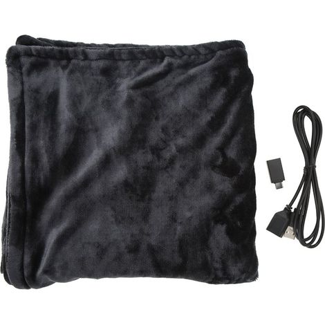 Couverture chauffante électrique en polaire de corail, en Fiber de carbone, chauffage sûr, châle de température à 3 vitesses (1/5)