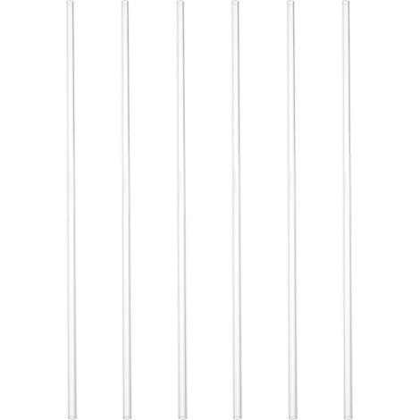35cm 6pcs Tubes Rigides en Acrylique 6mm OD 4mm ID Tube Rond Rigide Transparent Tube Acrylique Transparent Réutilisable pour Système de Refroidissement Par Eau D'Éclairage (1/5)
