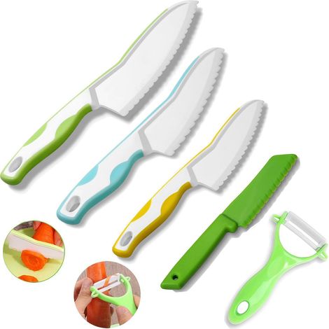 Set de 5 couteaux Montessori pour enfants, sans BPA, dès 2 ans (1/5)