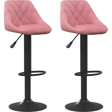 Maison Exclusive - Sgabelli da Bar 2 pz Rosa in Velluto (1/5)