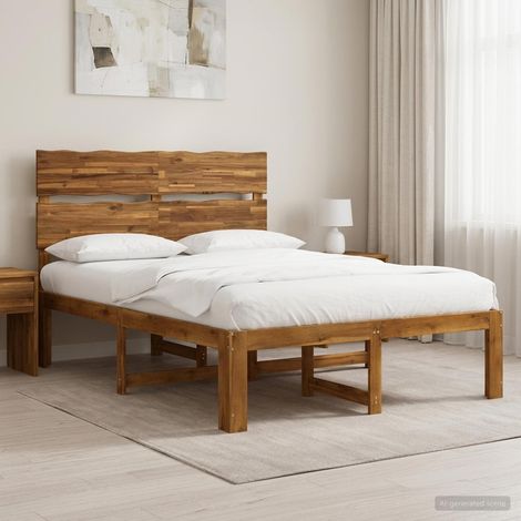 Cama doble con cabecero ROSTOCK Natural 140 x 200 cm (1/5)