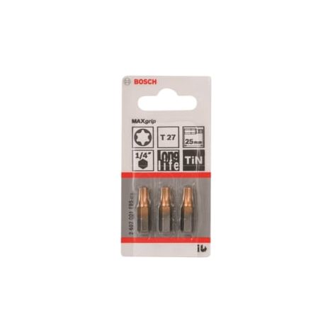 2607001695 - Kit 3 inserti da avvitamento T27 , 25mm , max grip