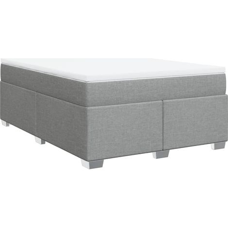 Maison Exclusive - Giroletto a Molle con Materasso Grigio Chiaro 140x200cm Tessuto (1/5)