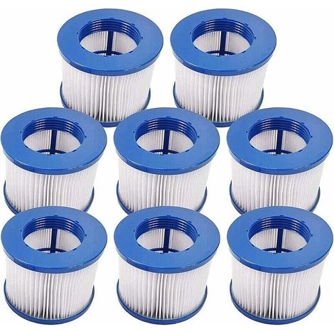 8er-Pack Infinite Schraubfilterkartuschen für Whirlpools, Schraubfilter für Whirlpools, 75 x 100 mm Filter, Whirlpoolfilter für Lumix Schraubfilter, Filterkartusche für Clever Spa, Filter für FL31220 (1/5)