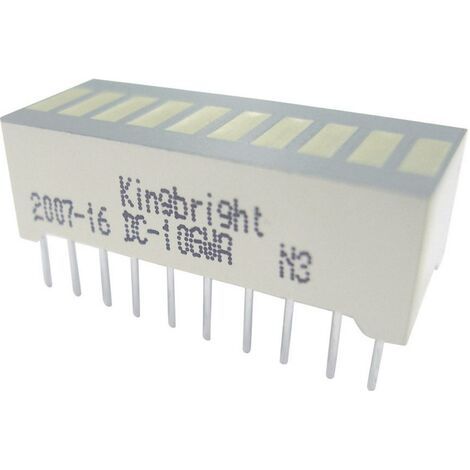 Kingbright DC-10GWA Bargraphe à LED x10 vert (l x H x P) 25.4 x 10.16 x 8 mm (1/5)