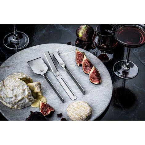 Juego de cuchillos para quesos y mantequilla - ESTILO DE VIDA - Acero inoxidable - 6 piezas - Plata (1/4)