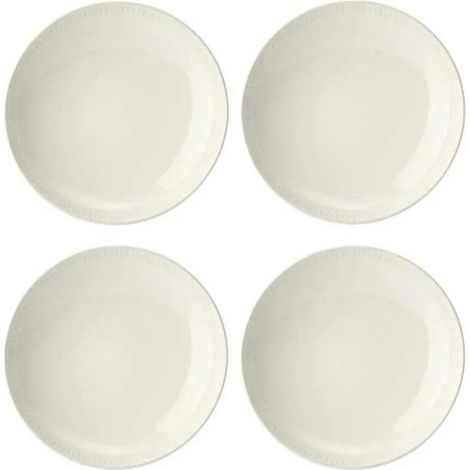 Mikasa Cranborne Set de 4 Ciotole de Pasta, Servizio per 4, Set de 4 Ciotole de Pasta in Gres, 24cm, Crema, Ciotole grandi - Microonde e Lavabile in Lavastoviglie (1/3)