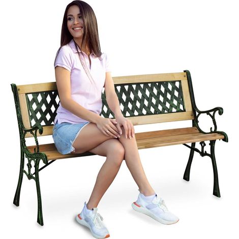 Banco de jardín con respaldo 124 x 74 x 43 cm Sofotel Fusio