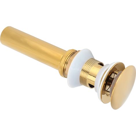 Bouchon de vidage en laiton anti-obstruction pour lavabo de salle de bain, accessoire avec trou (1/5)
