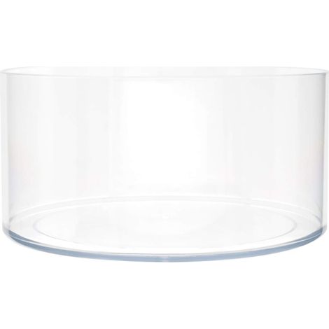 Vase à Fleurs cylindrique en Acrylique, Centre de Table décoratif pour Maison ou Mariage, Plastique incassable, 20,3 x 10,2 cm, Court et Rond, Transparent (1/5)