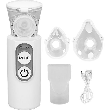 Nébuliseur Portable Ultrasonique Mini pour Enfants et Adultes avec Masque Facial (1/5)