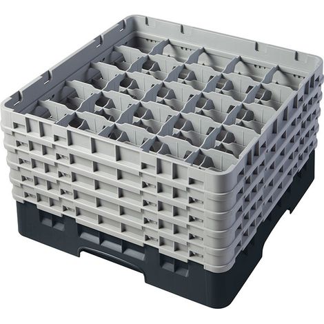 Casiers de lavage - Haut max 25.7 cm - 50 x 50 x 30.8 cm - Noir - Lot de 2 - Cambro