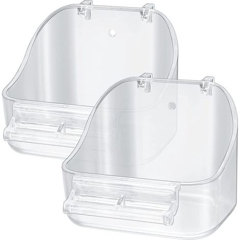 2-teiliges hängendes Vogelbad, Vogelbaddusche, Käfigreinigungsbad für Papageien und Spatzen (1/4)