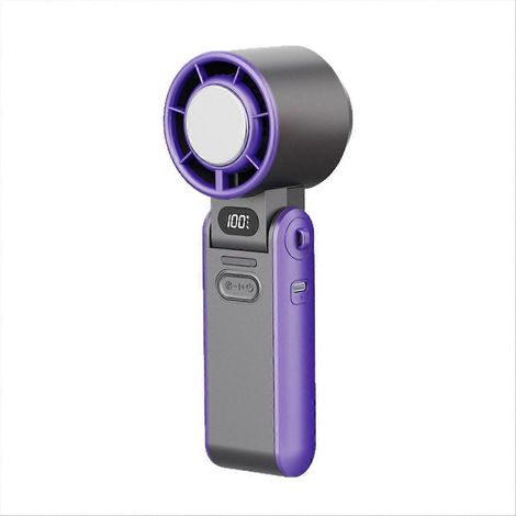 Tragbarer Turbo-Ventilator, 3600 mAh, 100 Geschwindigkeitsstufen, faltbar, mit Kabel, Grau (1/5)