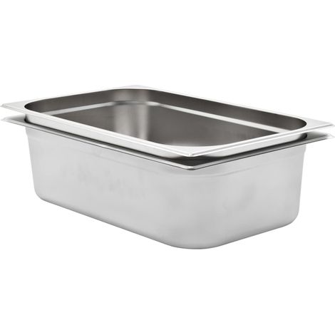 Contenitori Gastronorm 2 pz GN 1/1 150 mm in Acciaio Inox vidaXL